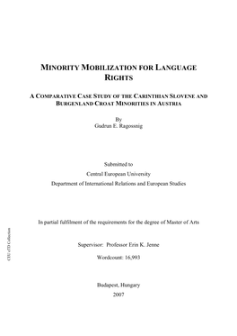 Minority Mobilization for Language Rights