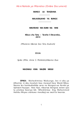 Hii Ni Nakala Ya Mtandao (Online Document)