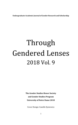 Through Gendered Lenses 2018 Vol