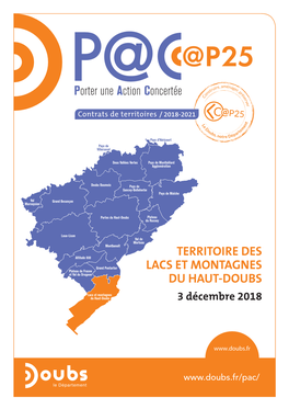 TERRITOIRE DES LACS ET MONTAGNES DU HAUT-DOUBS 3 Décembre 2018