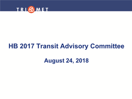 HB 2017 Transit Advisory Committee