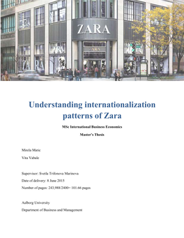 Understanding Internationalization Patterns of Zara