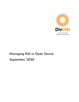 Managing Risk in Open Source September 2020