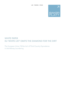 White Paper Eu 'White List' Omits the Diamond for the Dirt