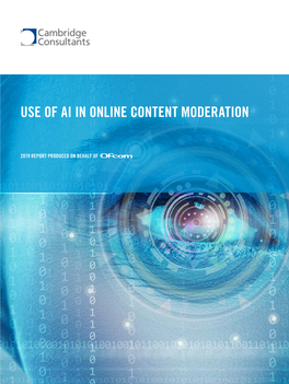 Use of Ai in Online Content Moderation