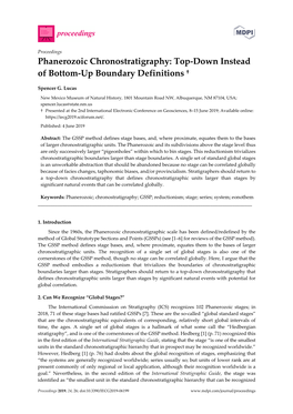 Phanerozoic Chronostratigraphy: Top-Down Instead of Bottom-Up Boundary Definitions †