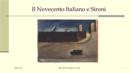Il Novecento Italiano E Sironi