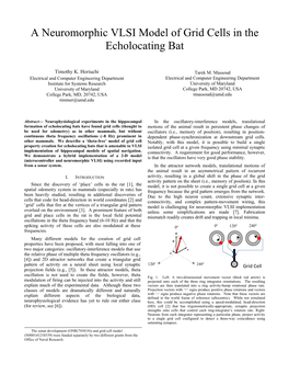 A Neuromorphic VLSI Model of Grid Cells in the Echolocating Bat