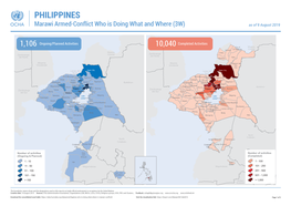 PHILIPPINES Marawi Armed-Conflict Who Is Doing What and Where (3W) As of 9 August 2019