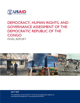 Democracy, Human Rights, and Governance Assessment of the Democratic Republic of The