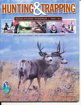 BC Hunting and Trapping Regulations Synopsis