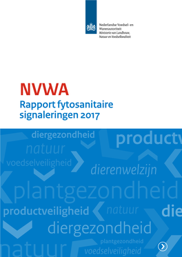 Rapport Fytosanitaire Signaleringen 2017