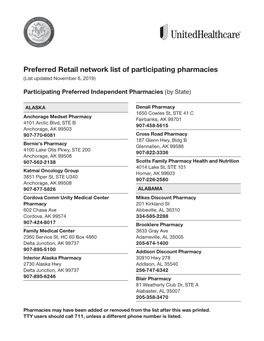 2020 Preferred Network Pharmacies