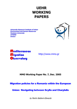 Uehr Working Papers