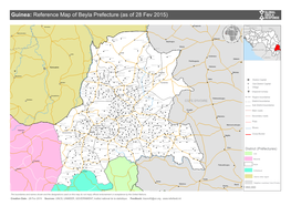 Guinea: Reference Map of Beyla Prefecture (As of 28 Fev 2015)