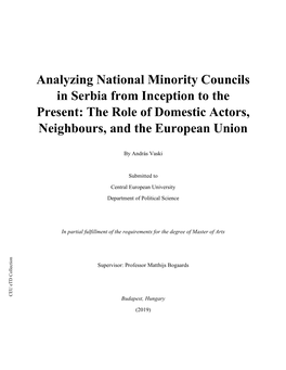 Analyzing National Minority Councils in Serbia from Inception to the Present: the Role of Domestic Actors, Neighbours, and the European Union