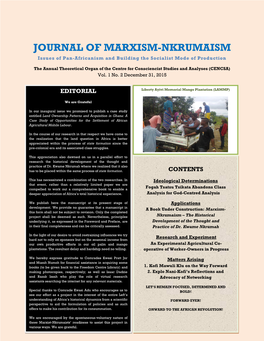 Journal of Marxism-Nkrumaism 2015