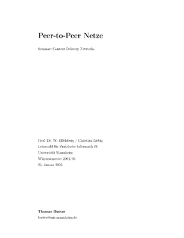 Peer-To-Peer Netze