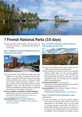 7 Finnish National Parks Touring Route