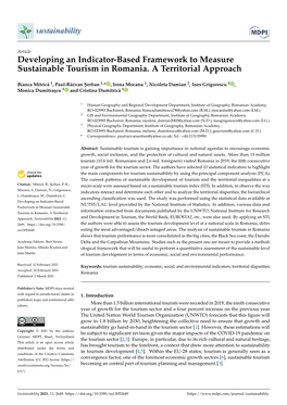 Developing an Indicator-Based Framework to Measure Sustainable Tourism in Romania