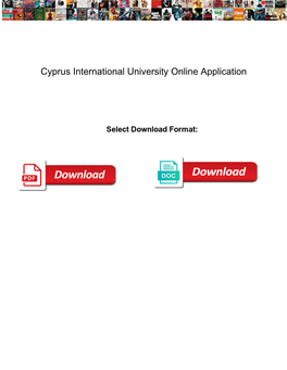 Cyprus International University Online Application