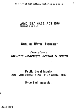 Felixstowe Inquiry 1982