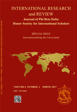 INTERNATIONAL RESEARCH and REVIEW · Volume 6 · Number 2· SPRING 2017