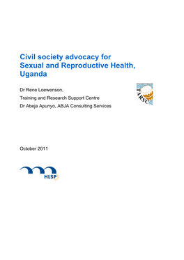 Civil Society Advocacy for Sexual and Reproductive Health, Uganda