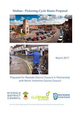 Malton ‐ Pickering Cycle Route Proposal