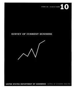 Survey of Current Business October 1981