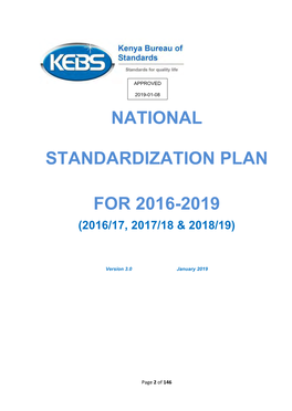 National Standarts Development Medium-Term