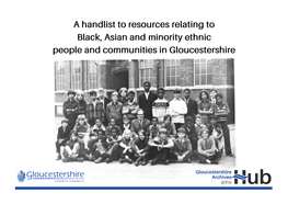 Handlist to Resources Relating to BAME People Updated September 2020