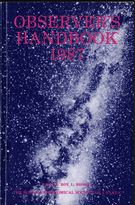 Observer's Handbook 1987