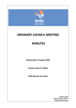 Minutes of Ordinary Meeting