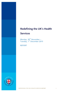 Redefining the UK's Health Services