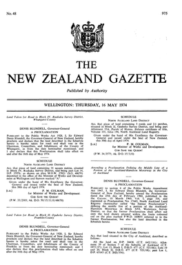 NEW ZEALAND GAZE'ivie Published by Authority