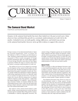 The Samurai Bond Market Frank Packer and Elizabeth Reynolds