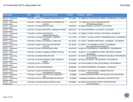 9/10 November 2013 Voting Station List Free State