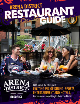 Arena District Menu Guide 2016