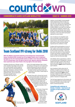 Team Scotland 191-Strong for Delhi 2010