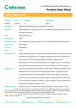 Product Data Sheet