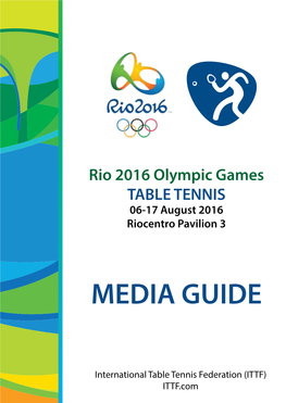 Rio Table Tennis Media Guide from ITTF