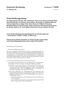 Entschließungsantrag Der Abgeordneten Kerstin Tack, Willi Brase, Petra Crone, Elvira Drobinski-Weiß, Petra Ernstberger, Iris Gleicke, Ulrich Kelber, Ute Kumpf, Dr