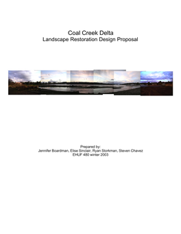 Coal Creek Delta Landscape Restoration Design Proposal