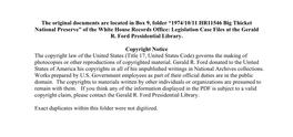 1974/10/11 HR11546 Big Thicket National Preserve” of the White House Records Office: Legislation Case Files at the Gerald R