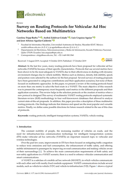 Survey on Routing Protocols for Vehicular Ad Hoc Networks Based on Multimetrics