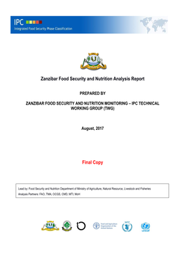 Zanzibar Food Security and Nutrition Analysis Report Final Copy