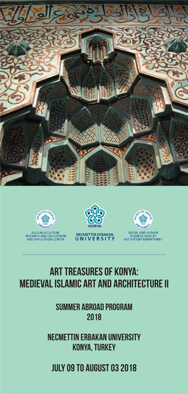 Art Treasures of Konya: Medieval Islamic Art and Architecture II