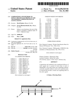 United States Patent 10 Patent N0.: US 6 9 638 9 528 B1 Kanios (45) Date of Patent: Oct