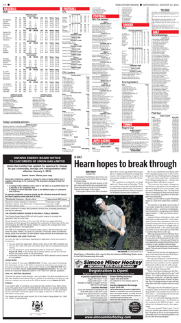 Hearn Hopes to Break Through Its Gas Commodity, Storage and Transportation Rates Effective January 1, 2016